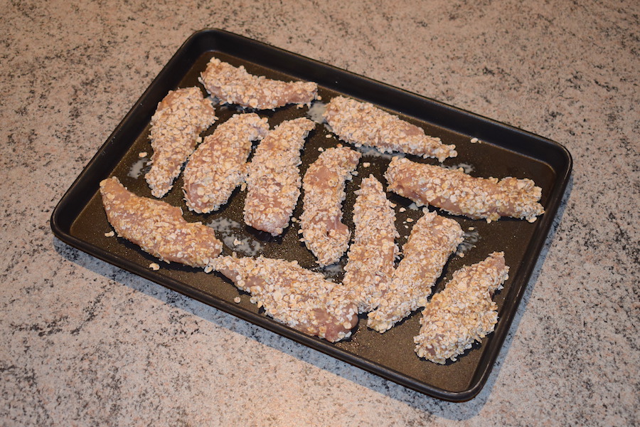 Goujons before baking